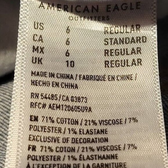 American Eagle Women's Skinny Jeans Size 6R (26x28.5") Next Level Stretch - Picture 8 of 8